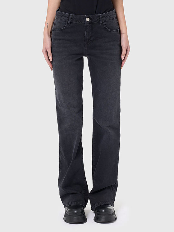 Черни дънки с ниска талия - 1