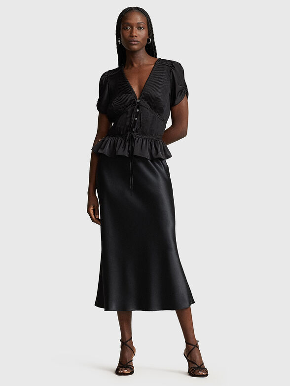 Short sleeve black blouse NYA  - 2