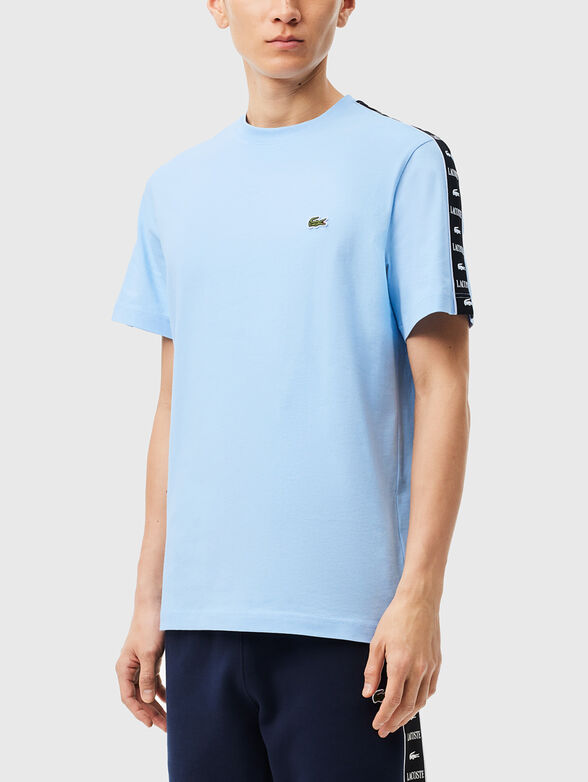 Light blue t-shirt with contrast logo detail - 1