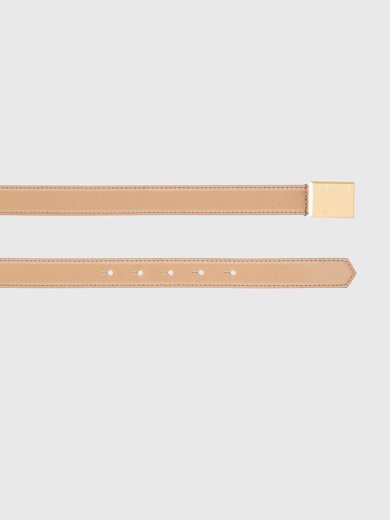 Leather belt with logo - 3