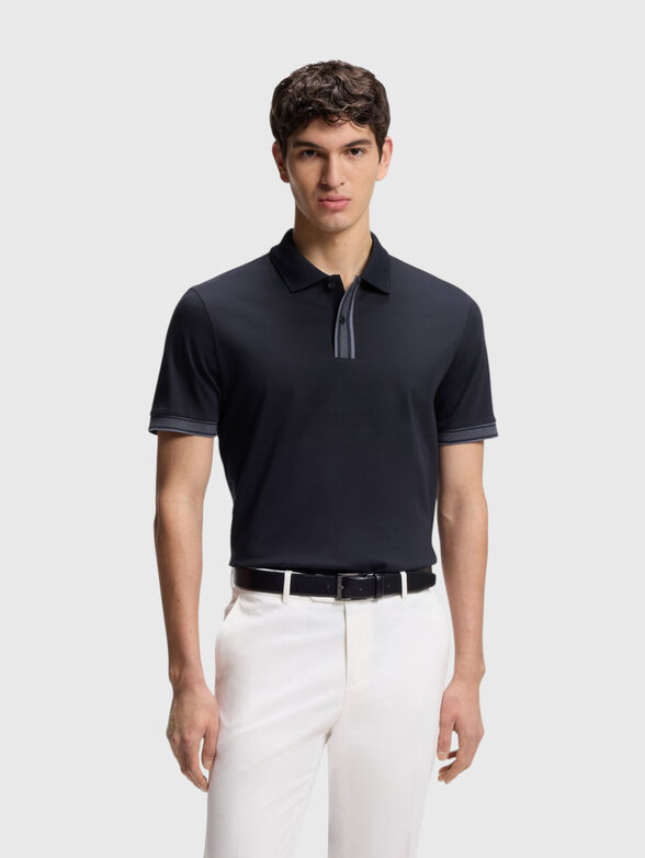 Cotton polo shirt with buttons - 1