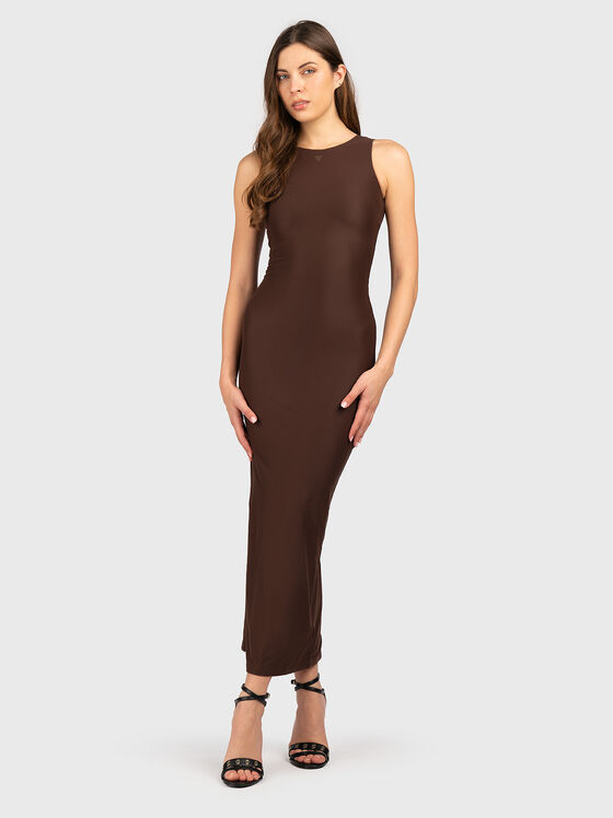 Slim dress with triangular logo - 1