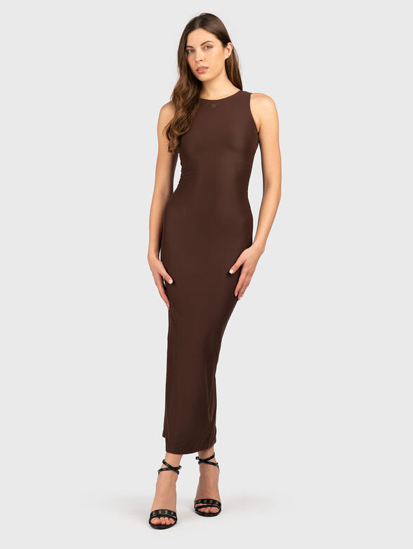 Slim dress with triangular logo - 0