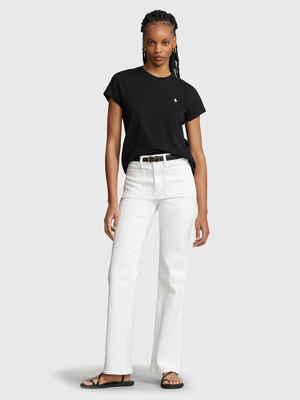 Black cotton T-shirt - 2