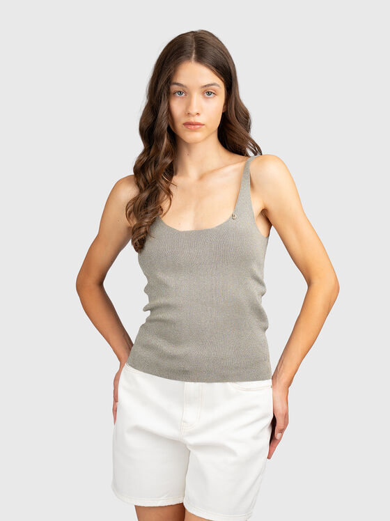 Knitted top with lurex threads - 1