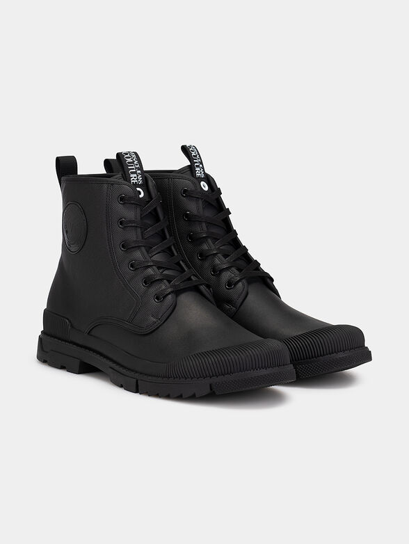 Black ankle boots with logo - 2