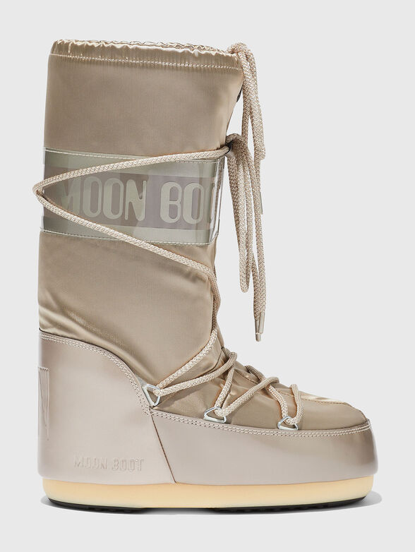 ICON GLANCE satin boots in black - 1