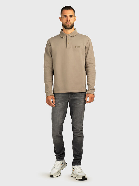 Long sleeved cotton polo shirt - 2