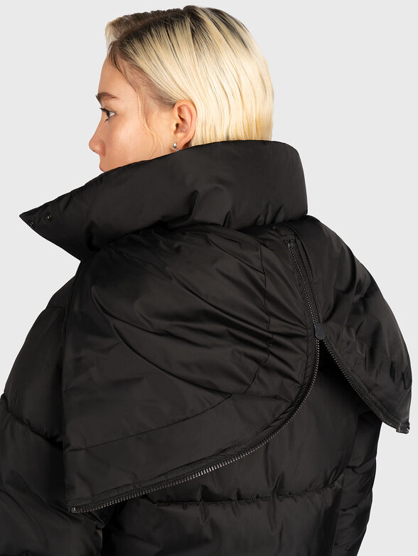 Long waterproof jacket in black color - 5