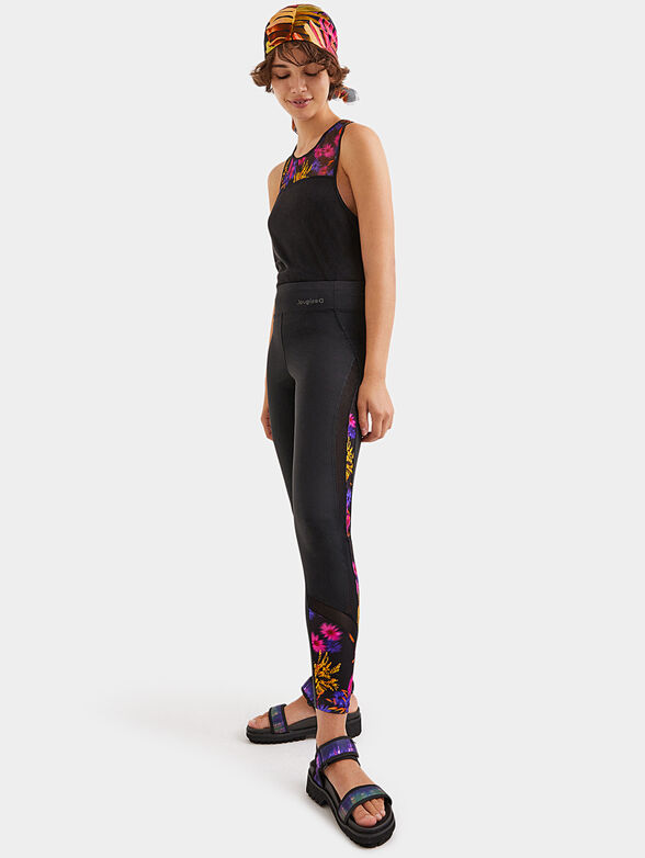 Leggings with floral motifs - 4