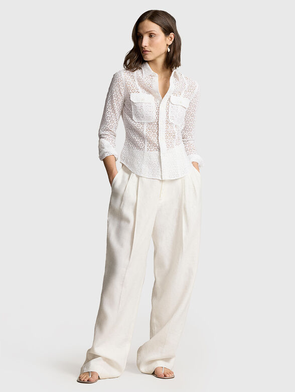 Shirt with English embroidery - 1
