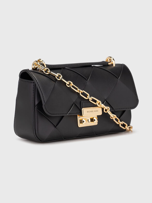 Leather crossbody bag with logo - 5