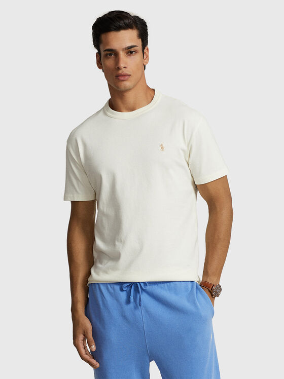 Logo-embroidered cottot T-shirt  - 1