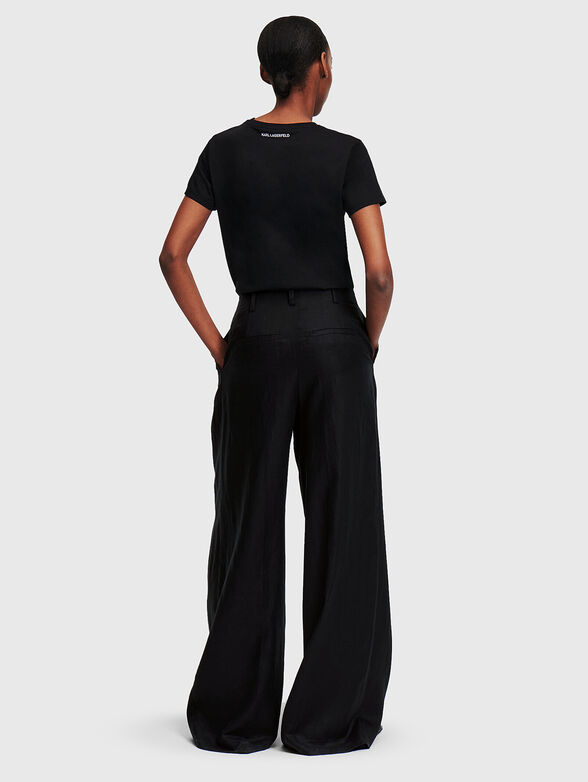 Black trousers with wide legs - 1