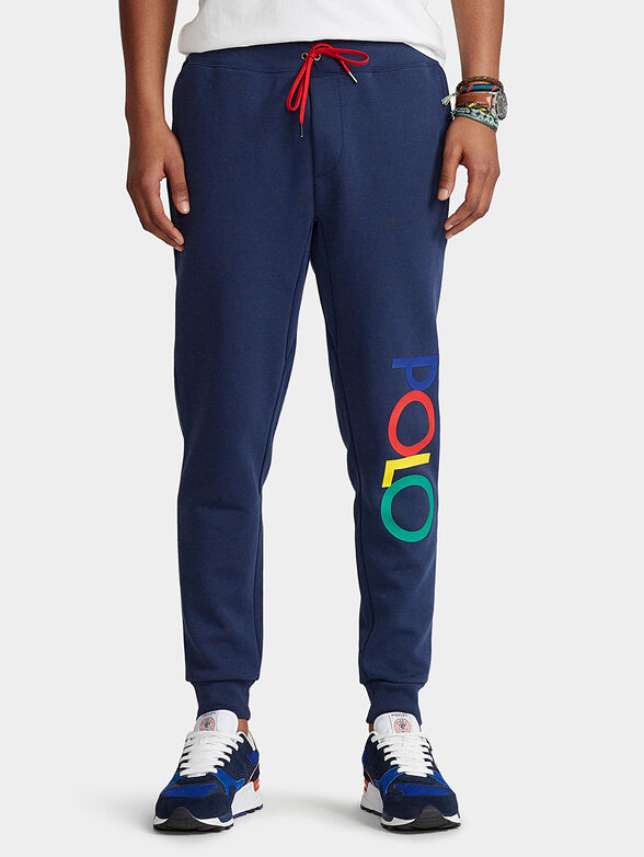 Jogger pants with logo inscription - 1
