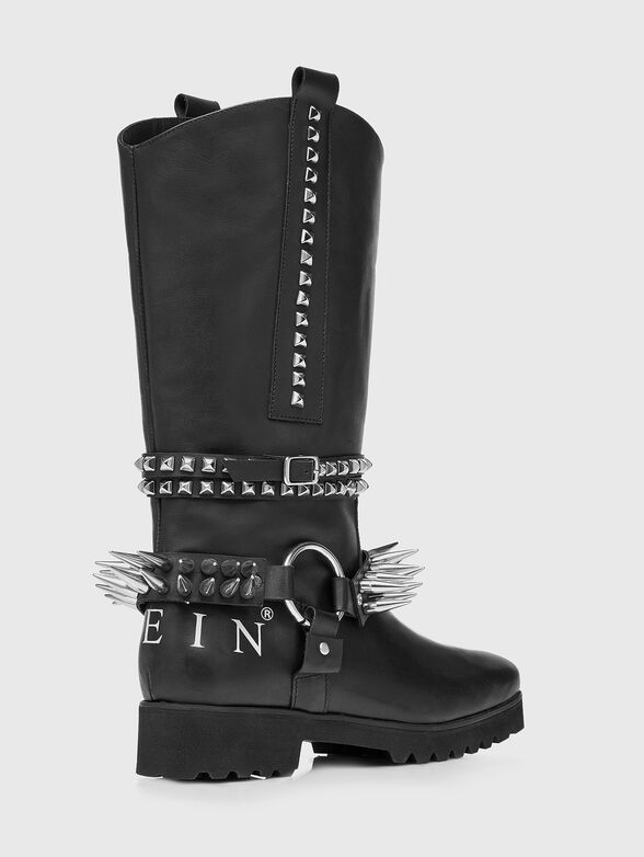 Sudded boots in leather - 3