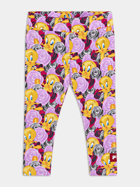 Multicolored leggings with Tweety print - 1
