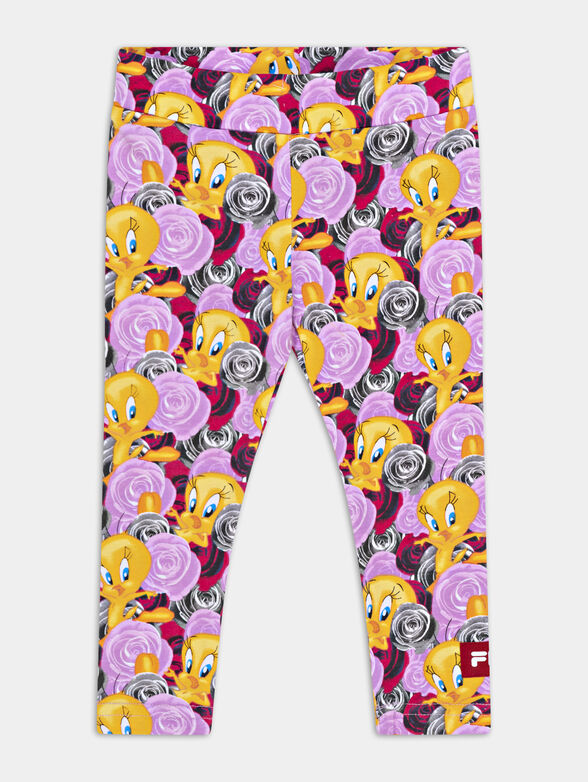 Multicolored leggings with Tweety print - 1