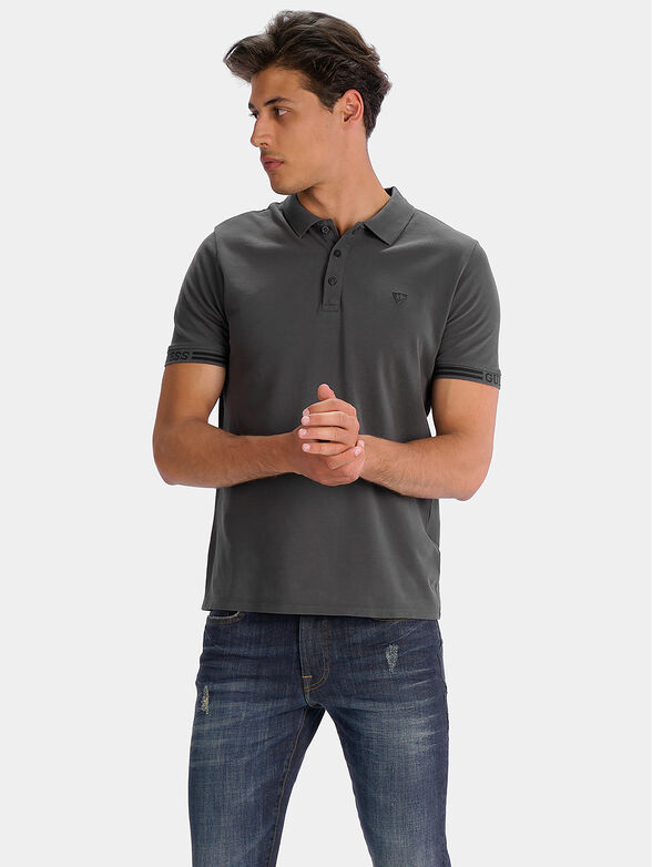 CRAIG Grey polo-shirt with logo accent on the sleeves - 1
