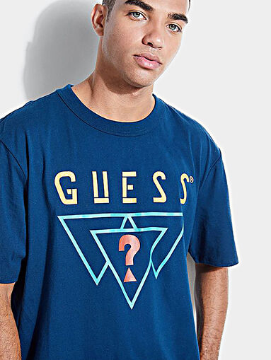 Unisex t-shirt in blue color with logo - 5