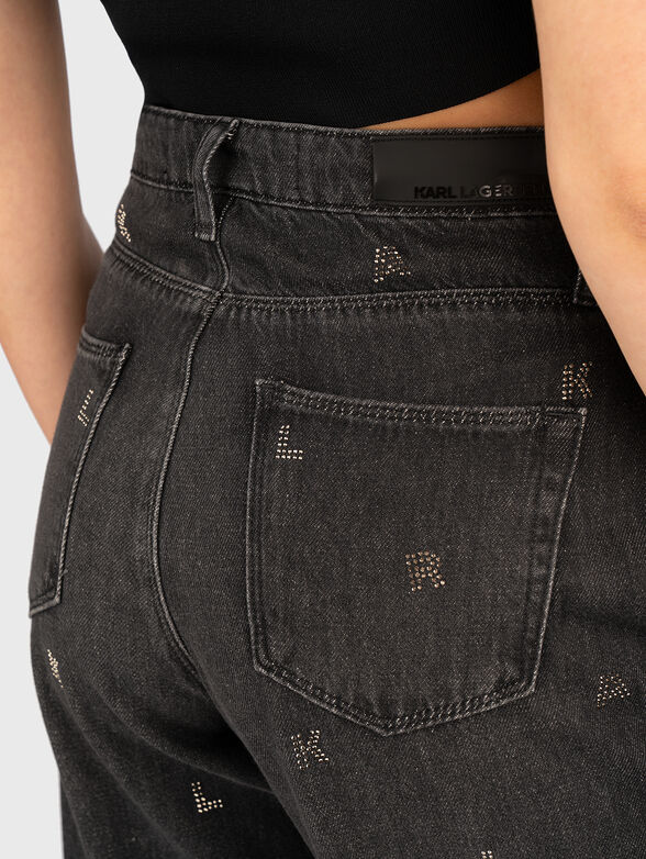 Jeans with wide legs and rhinestones - 3