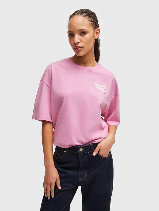 Oversized printed cotton T-shirt