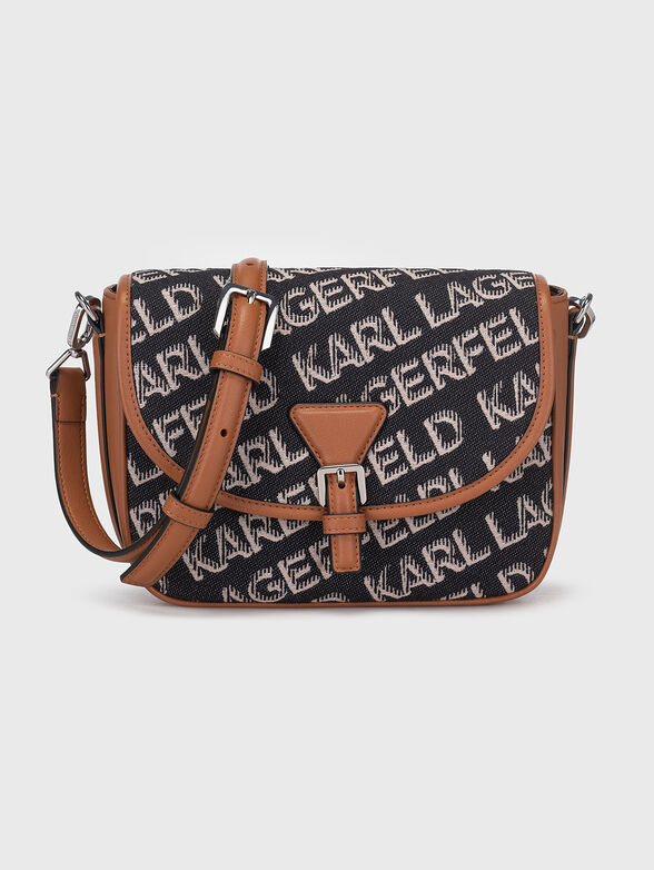 K/ESSENTIAL crosssbody bag with monogram logo print - 1