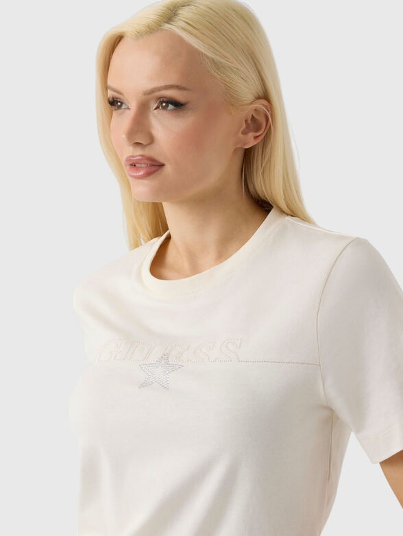 AGENA Rhinestones logo t-shirt - 4