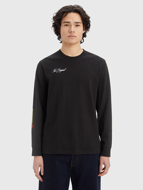 Black cotton sweatshirt  - 1
