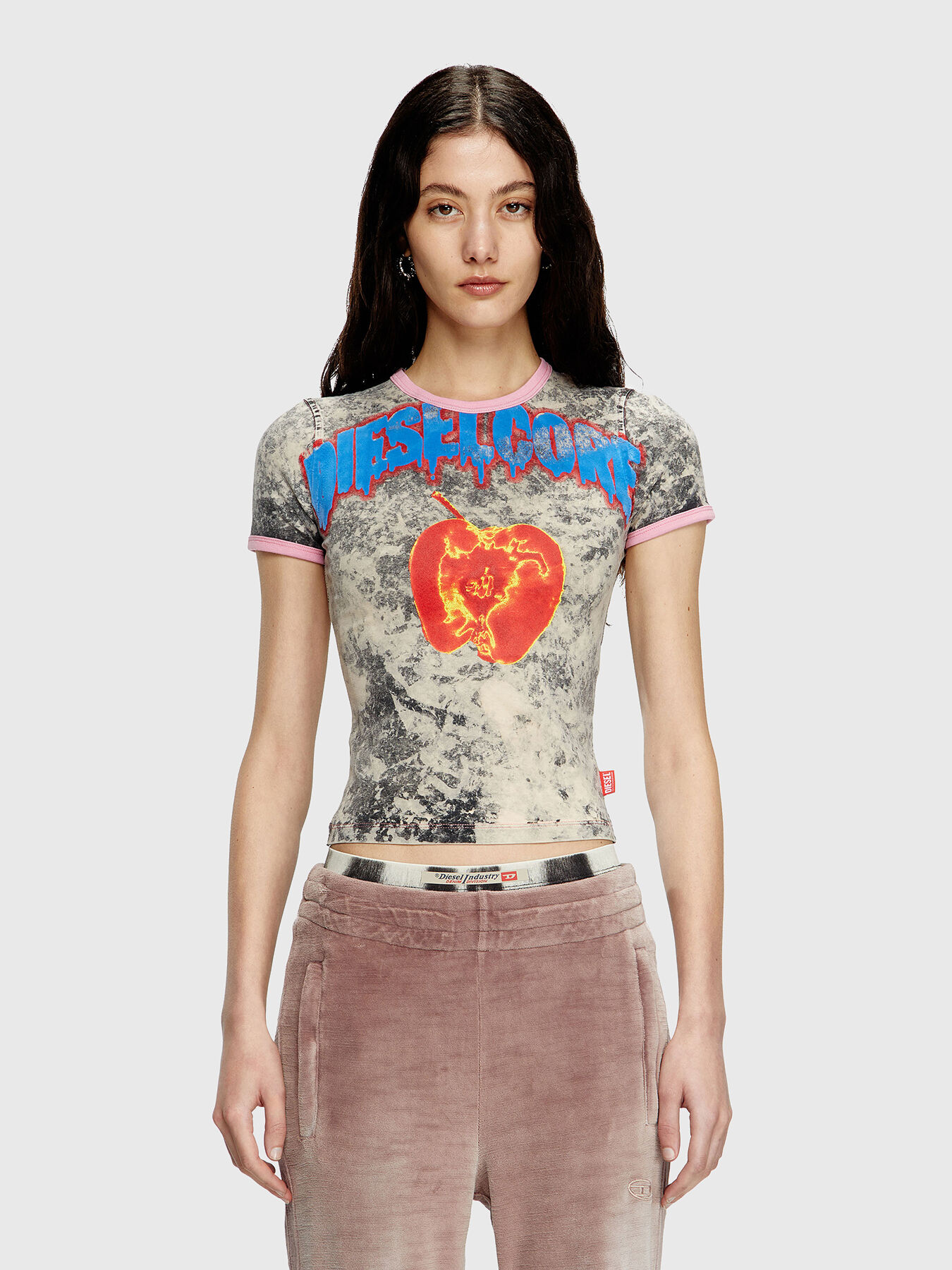 T-UNCUTIES-SHORT-Q1 cotton T-shirt brand DIESEL