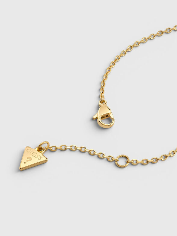 Gold necklace with rhinestones - 4
