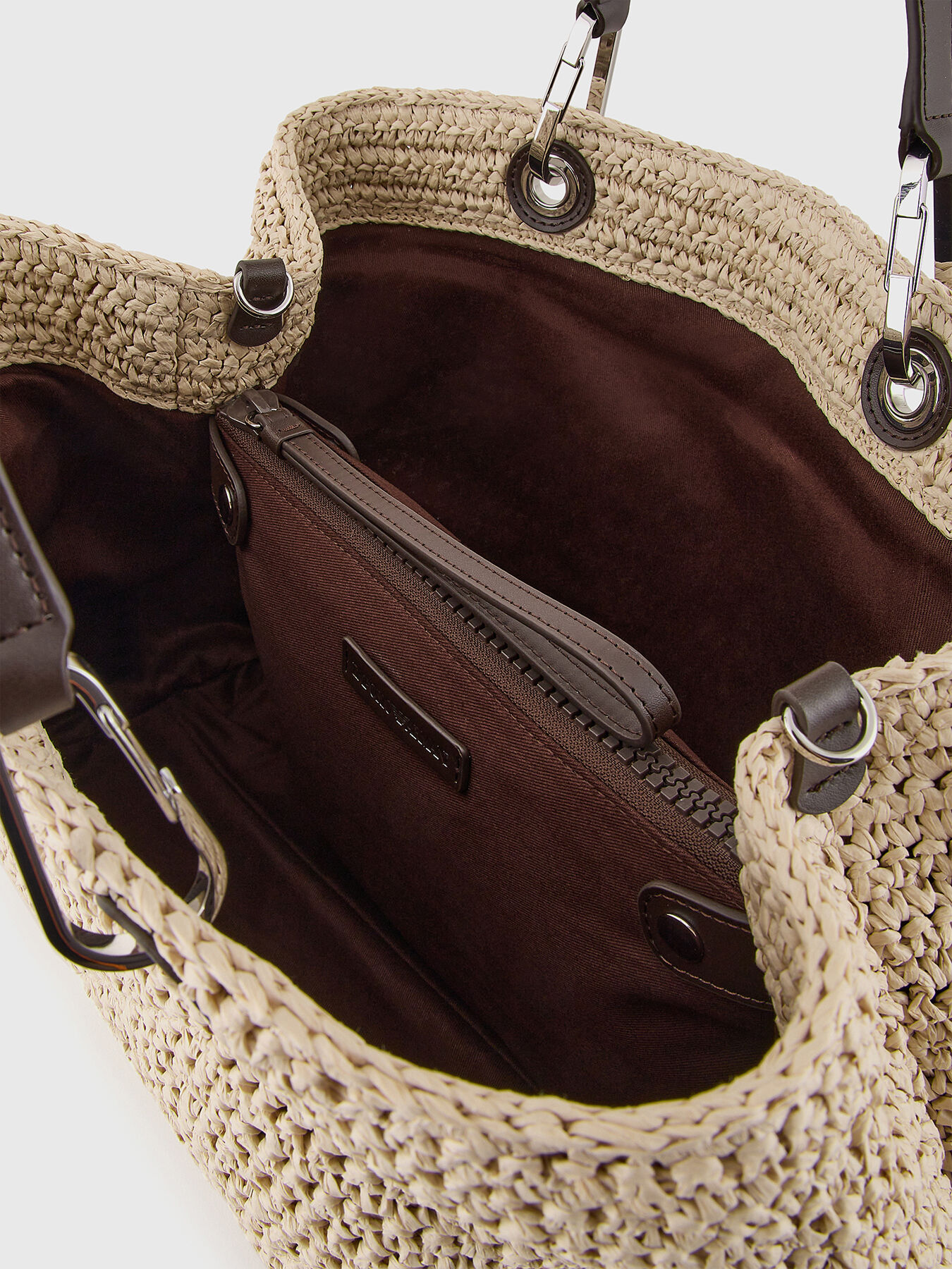 Large bag with knitted texture brand EMPORIO ARMANI