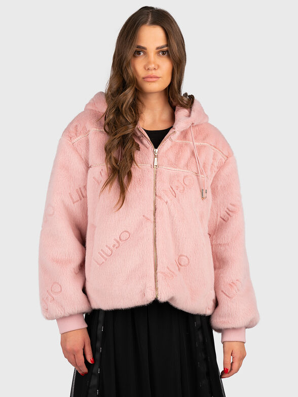 Hooded faux fur jacket  - 1
