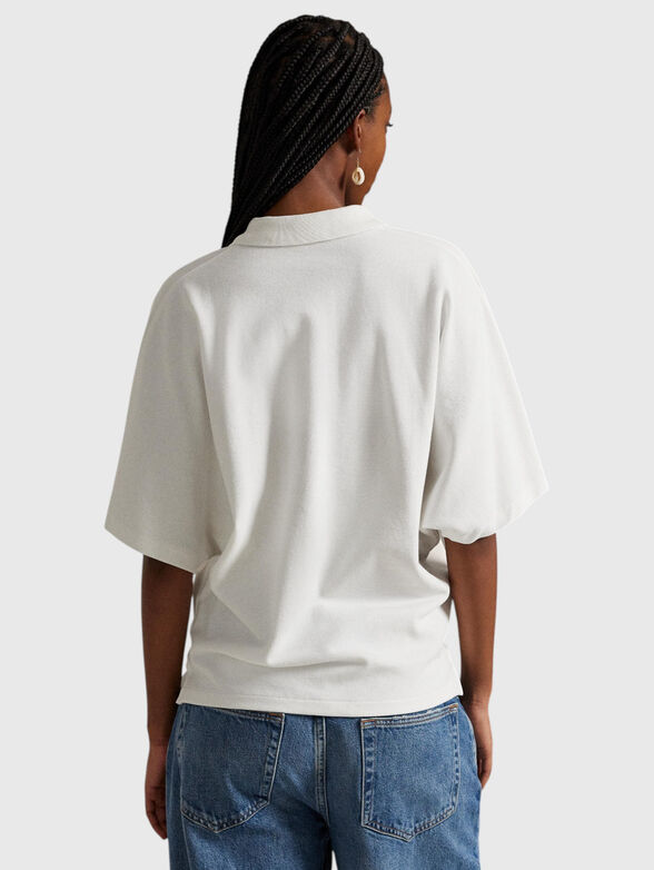 White cotton polo shirt - 3