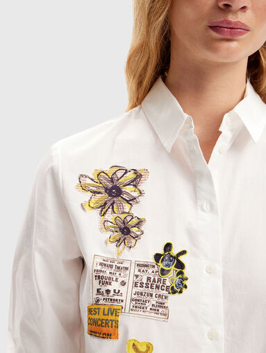 VENECIA white shirt with contrasting elements - 4