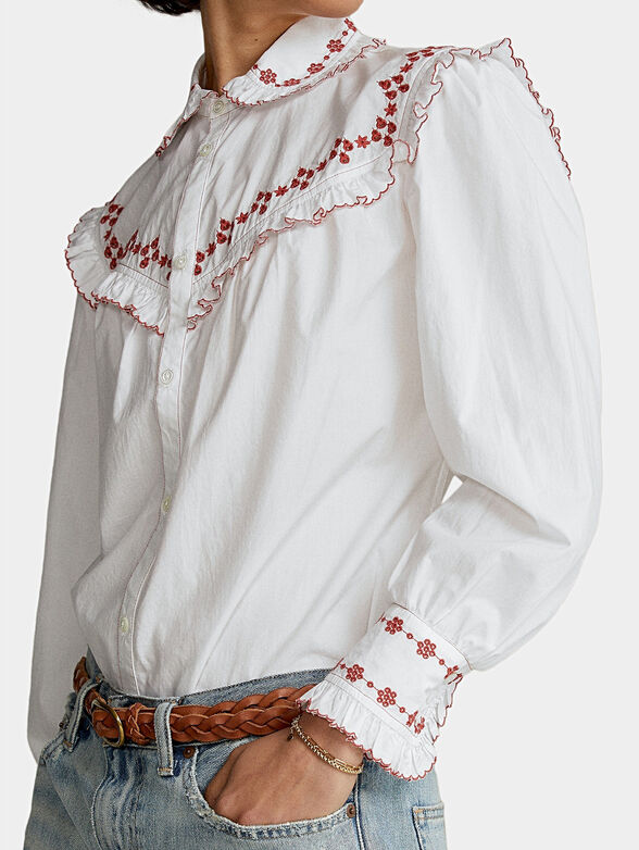 White shirt with embroidery - 3