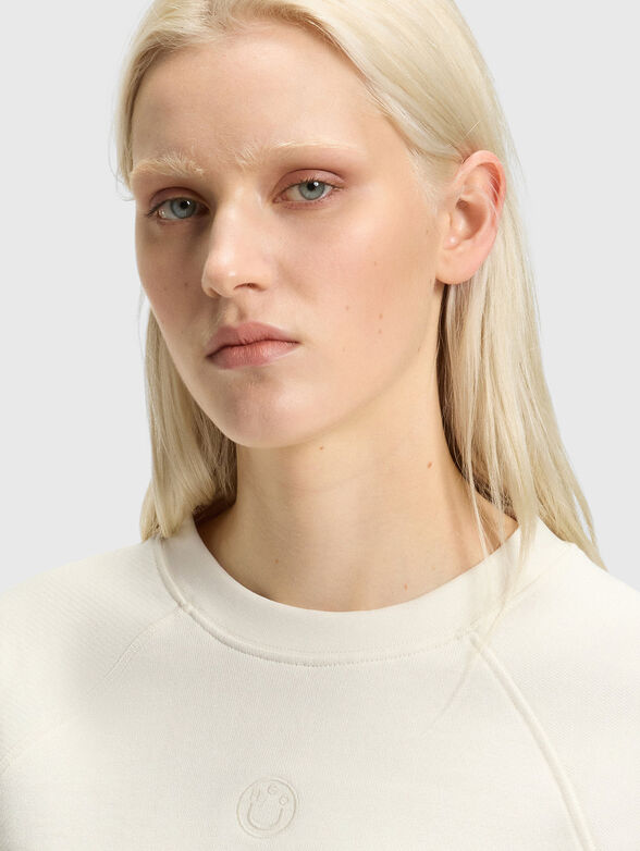 DORLINA cotton T-shirt with oval neckline - 4