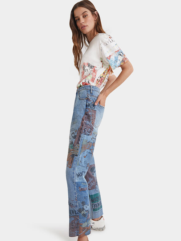 Jeans with Mickey Mouse print - 6