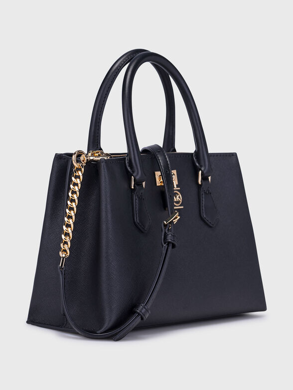SATCHEL black leather tote bag - 4