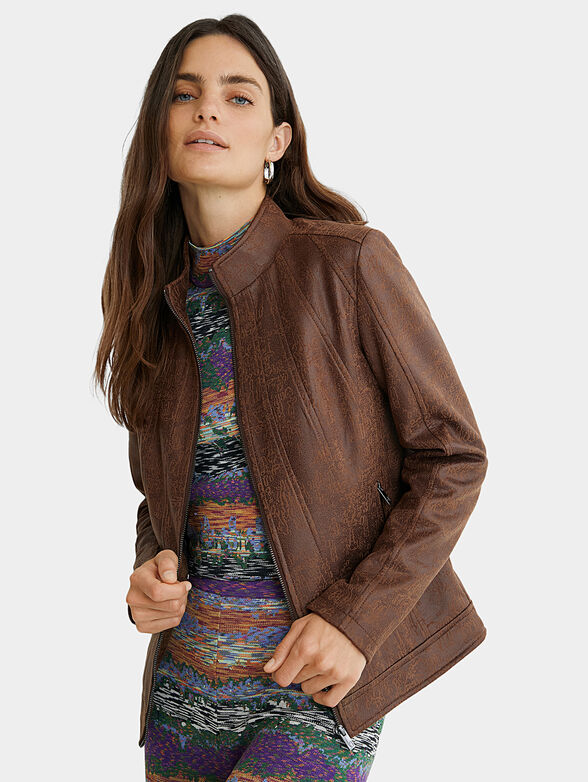 Slim high neck jacket COMARUGA - 1