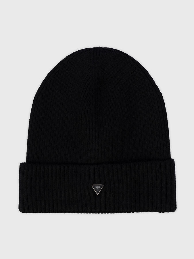 GUESS Black Knit Beanie and Scarf Set. Brand New Guess Factory Logo Hat and Scarf Gift Set | ShopSimon main image 3