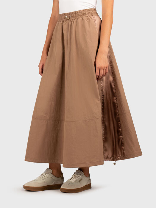 Midi skirt with elastic waist