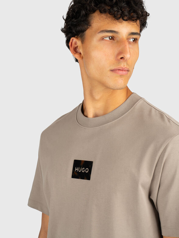Cotton T-shirt with a logo patch - 4