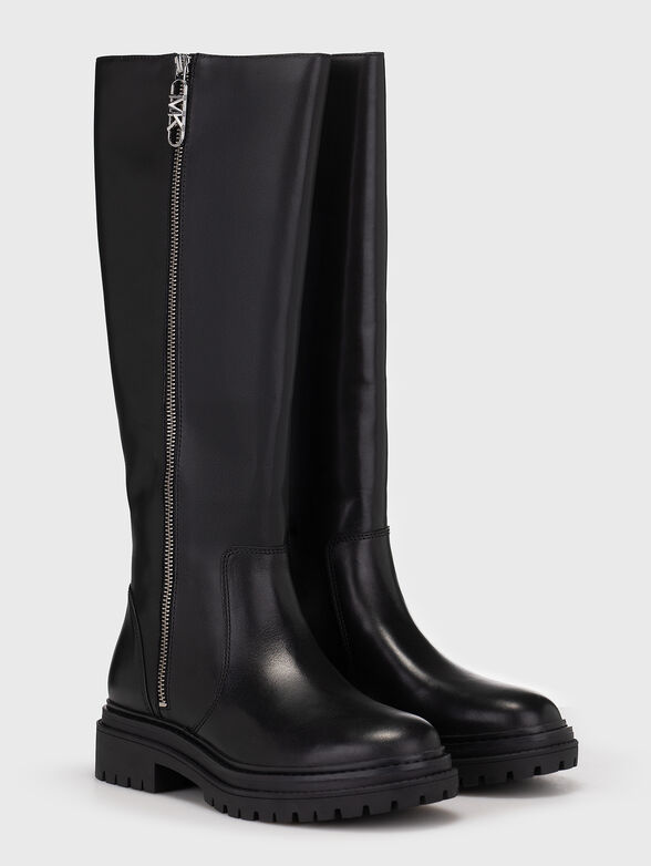 REGAN black leather boots - 2