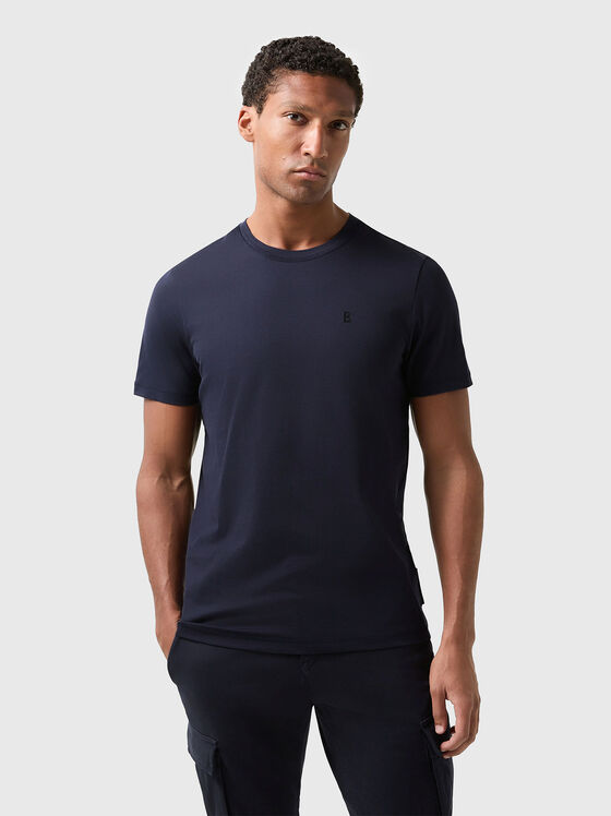 ROC T-shirt with oval neckline in beige - 1