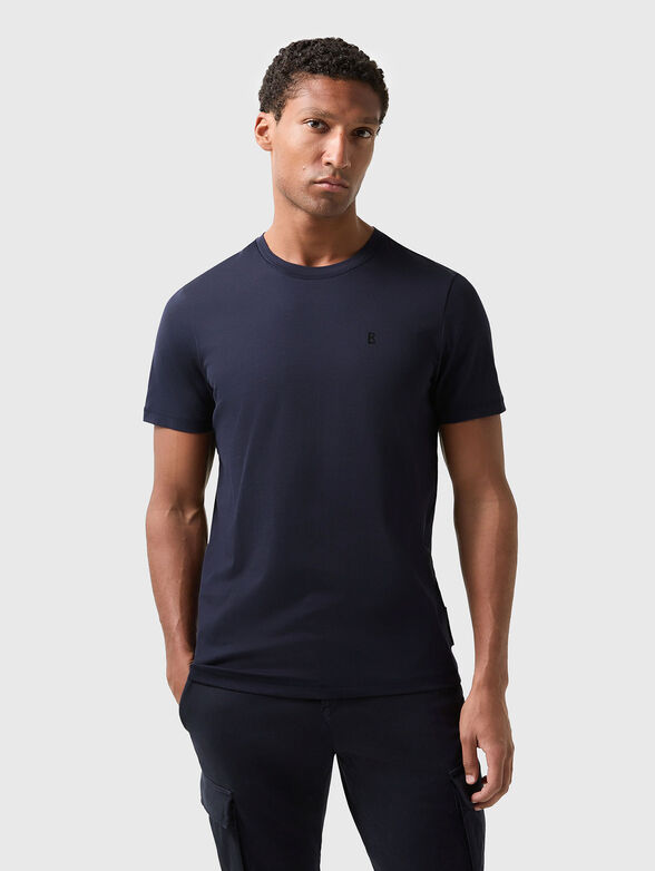 ROC T-shirt with oval neckline in beige - 1