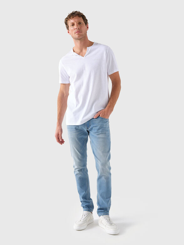 White V-neck T-shirt - 2