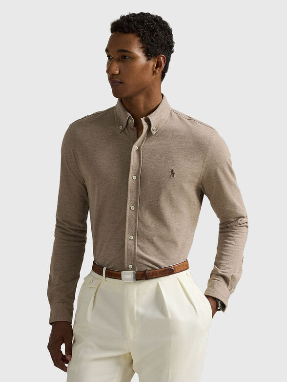 Shirt with embroidered logo - 1