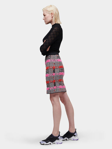 Bouclé checkered skirt  - 4