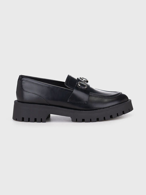 LANDO black leather loafers - 0